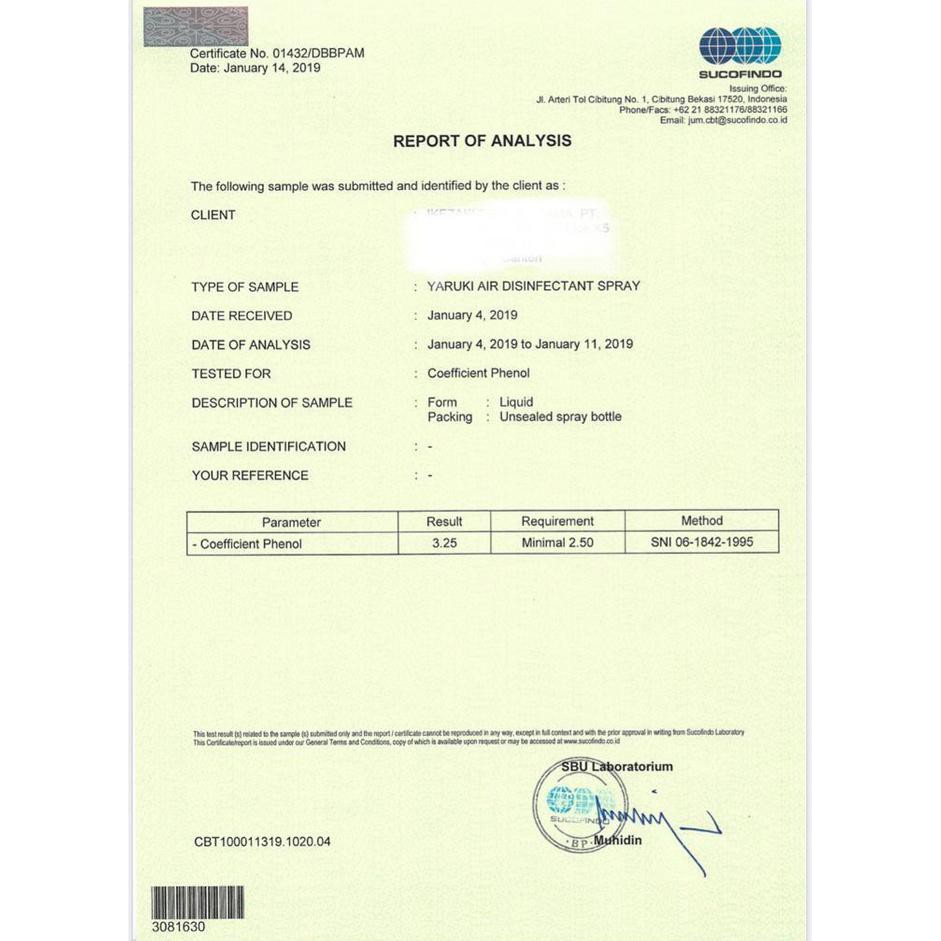 Terbaru Yaruki Air Disinfectant Spray 500Ml|Pengharum Pembasmi Bakteri Ruangan - Yaruki 500Ml