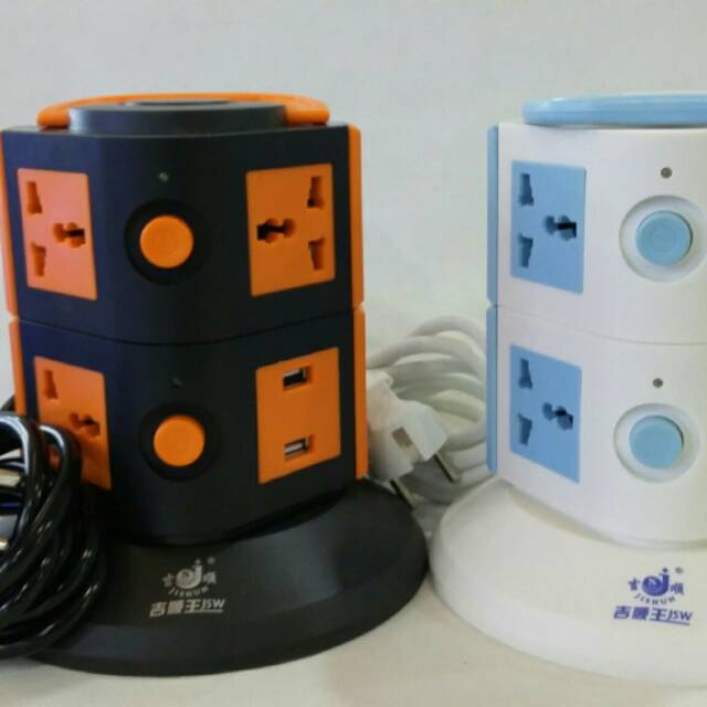 Colokan Listrik 2 Tingkat & 2 Port Usb