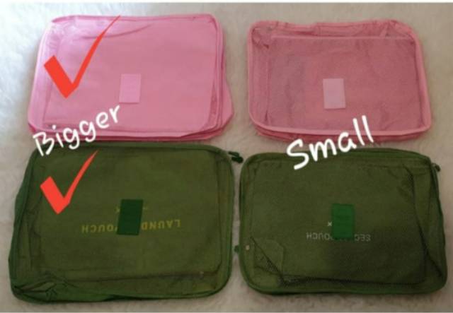 6in1 Travel Organizer Bag Laundry Bag 1set=6ukuran berbeda