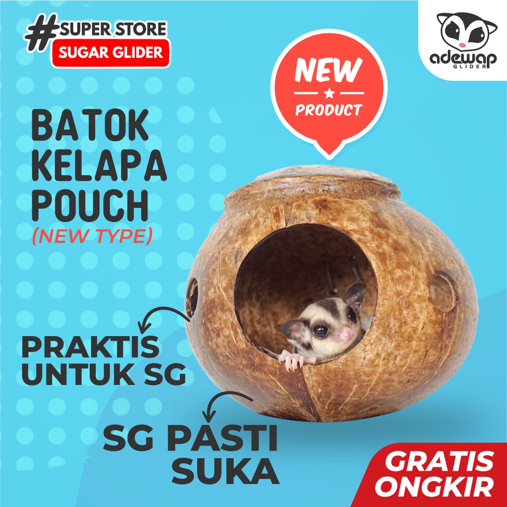 ADEWAP GLIDER Sleeping Pouch Batok Kelapa Tampat Tidur Sugar Glider