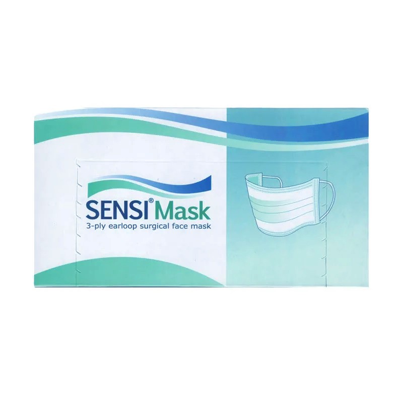 Masker Sensi 3 Ply Earloop Original isi 50Pcs / 3Ply Earloop Surgical Face Mask / Masker Merek SENSI