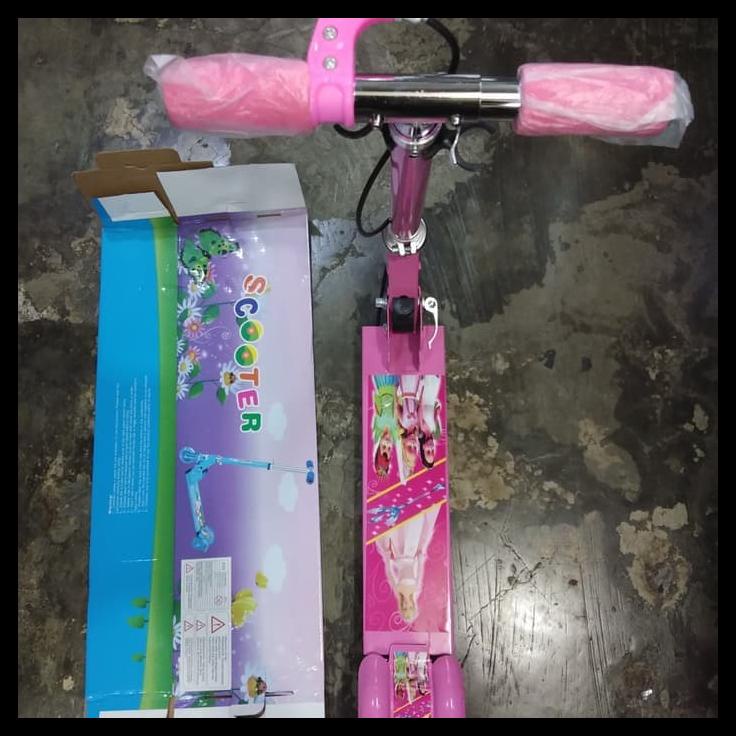 Scooter Otoped Anak Khusus Pink Free Bell Dan Rem Tangan