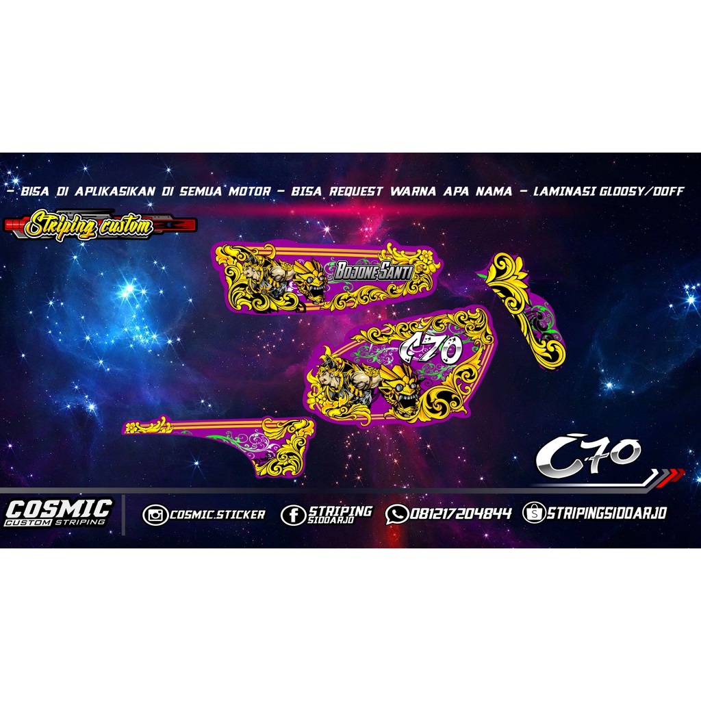STICKER STRIPING DECAL C70 CUSTOM GATOT KACA
