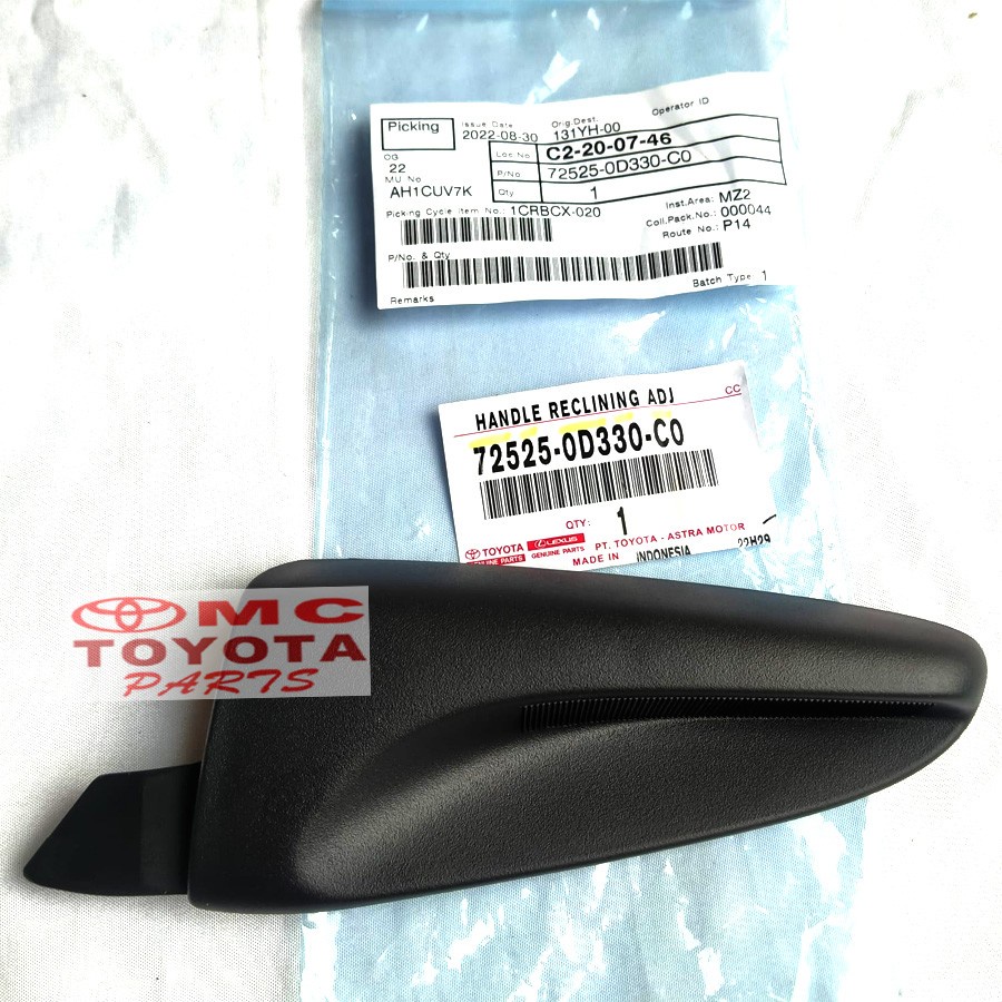 Handle / Stelan Jok Depan Kanan New Innova Fortuner 72525-0D330-C0