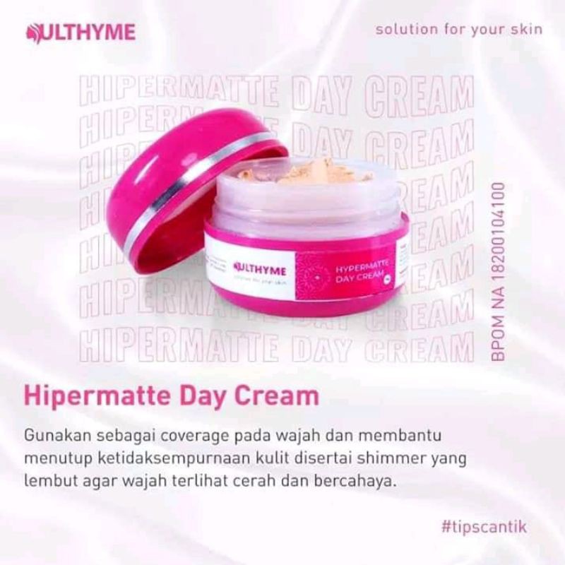 DAY HYPERMATTE ULTHYME HYPERMATTE ULTHYME DISTRIBUTOR ULTHYME CREAM SIANG