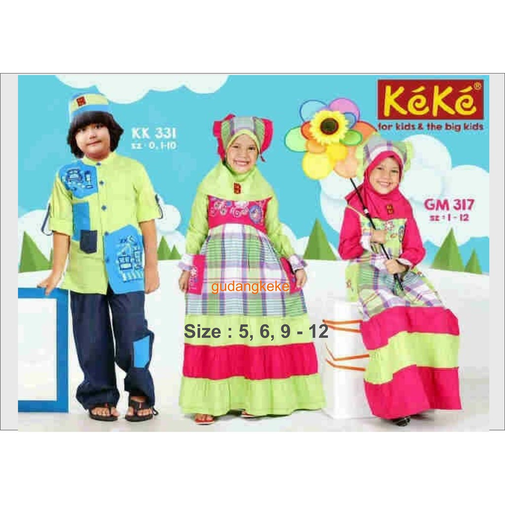 KEKE GM 317 GAMIS ANAK KEKE BUSANA MUSLIM