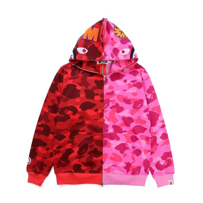 bape pink camo hoodie