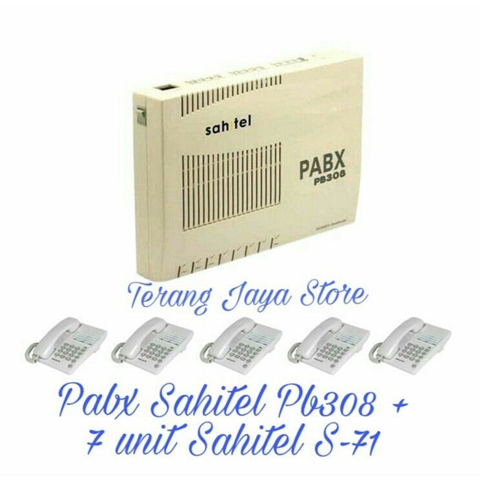

Mesin Pabx Sahitel PB-308 ( 3 LINE - 8 EXTENSION) + 7 pcs Sahitel S71