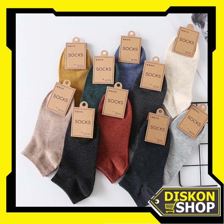 Diskon Shop – K462 Kaos Kaki Pendek / Kaos Kaki Pria Polos / Kaos Kaki Pria