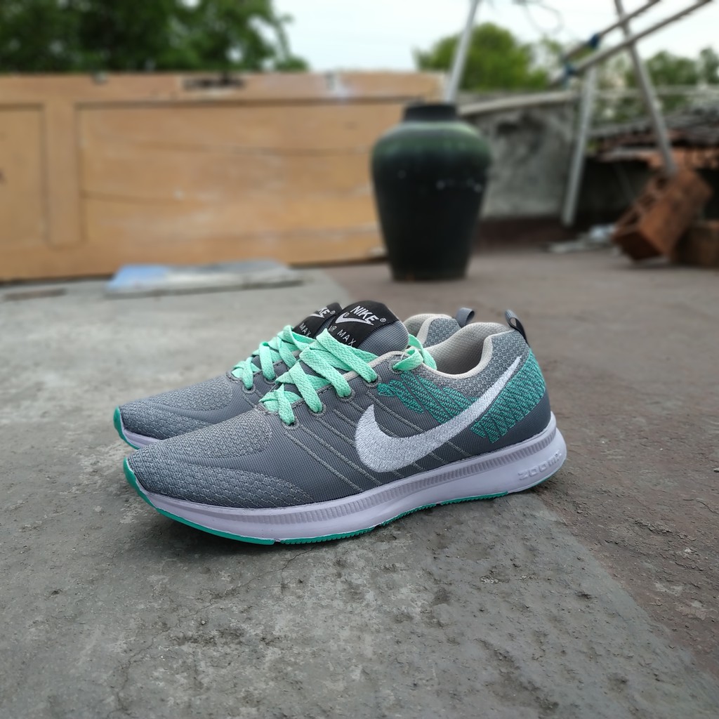 SEPATU WANITA ZOOM RUNNING SEPATU CASUAL CEWEK ABU TOSKA MADE IN VIETNAM