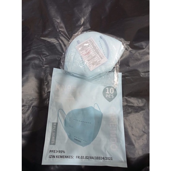 MASKER KN95 WARNA BIRU MUDA 1 PACK ISI 10PCS KEMASAN PLASTIK