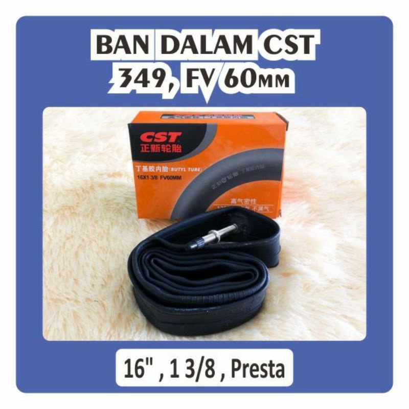 Ban dalam CST Pentil Kecil Presta 349 16 inch valve panjang 6 cm 60 mm 6cm 60mm 16 plus 1 3 per 8