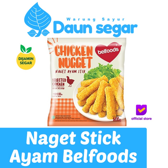

Chicken nugget Naget ayam Stick belfoods 500gram