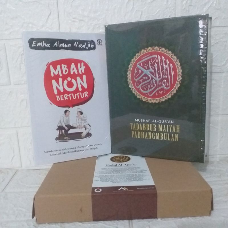 Paket Mushaf Al Quran Tadabbur Maiyah Padhangmbulan+Buku Mbah Nun Bertutur Edisi TTD