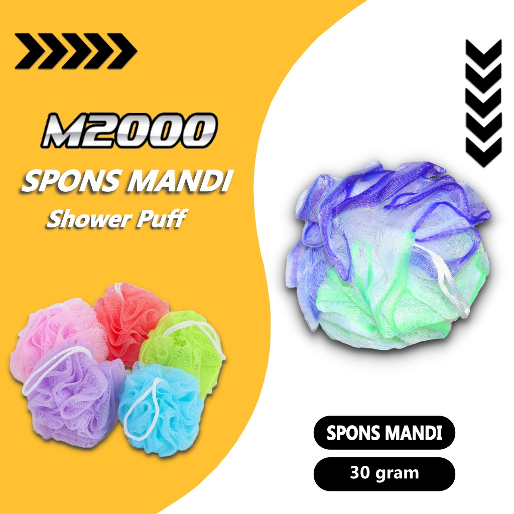 Spons Mandi Shower Puff Pelangi Sabun Mandi Sabut Mandi Busa Lembut