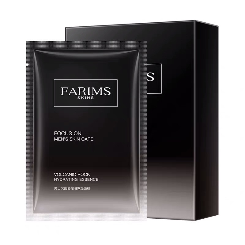 FARIMS VOLCANIC ROCK MEN MASK MASKER KOREA WAJAH WANITA FACIAL SHEET MASK