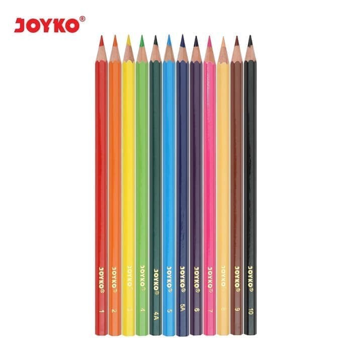 GROSIR MURAH Pensil Warna 12 Panjang JOYKO ASLI/Color Pencil Besar 12-1