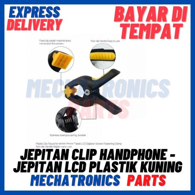 [DEV-9292] JEPITAN CLIP HANDPHONE - JEPITAN LCD PLASTIK KUNING