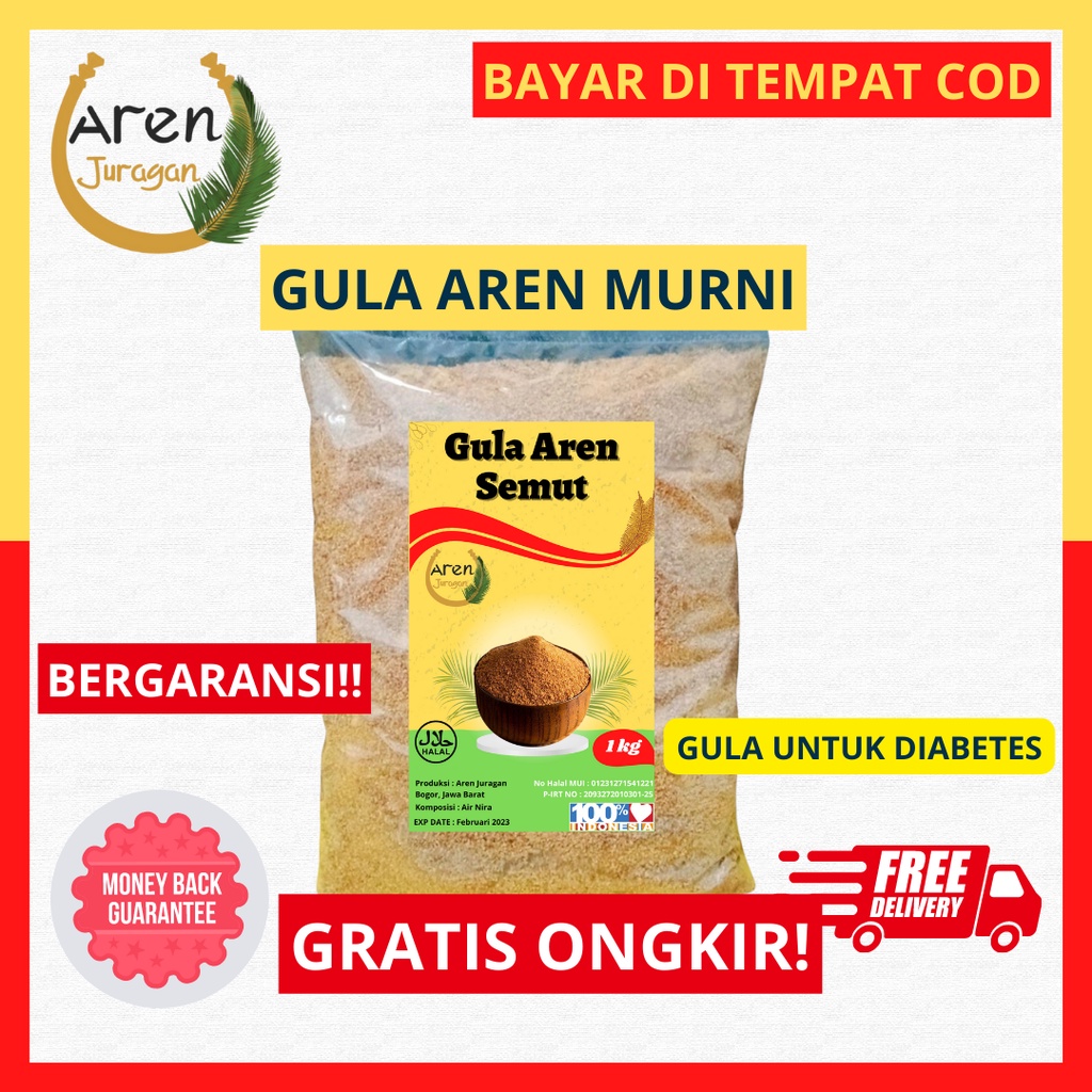

Gula Untuk Diabetes Getasional Atau Penyakit Gula Darah Aren Murni Organik 1 Kg Aren Juragan