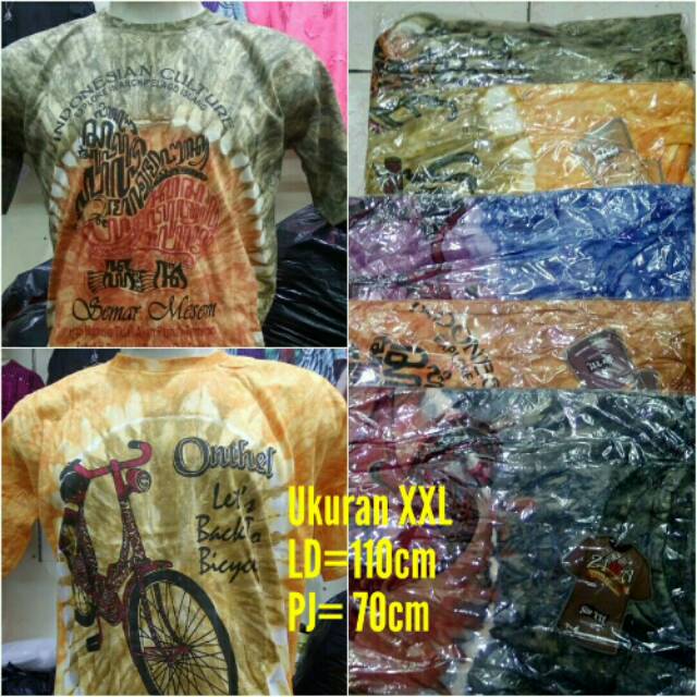 TerLaris Kaos Katun Bali Motif Campur Ukuran Dewasa