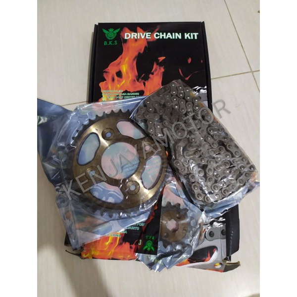 GEAR GIR GIGI TARIK SET PAKET KOMPLIT SUPRA FIT NEW 12T 45 T