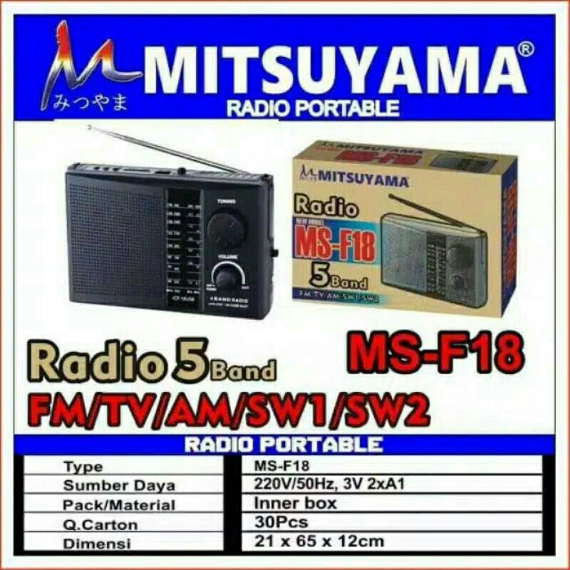 RADIO MITSYUYAMA MS- 18 model jadul Radio klasik