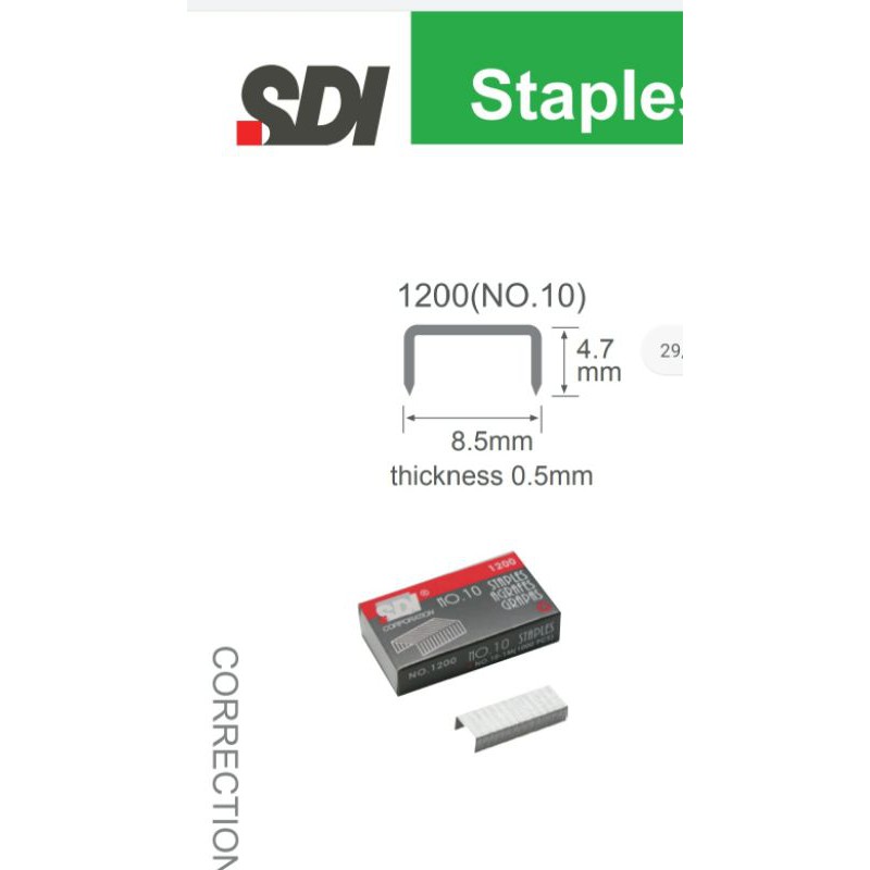 

SDI staples 1200 No 10// isi stapler sdi // staples sdi // Staples kecil No 10
