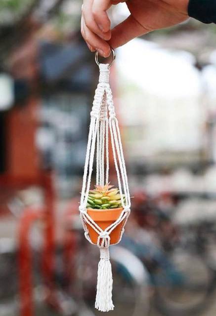 READY STOK) macrame pot gantung/ Macrame plant hanger (POT 051)