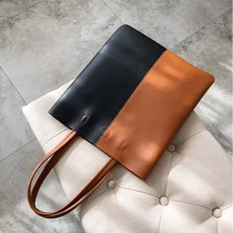 PROMO BISA COD - TOTEBAG RESLETING KULIT BOTEGA [MUAT LAPTOP] KOMBI 2I HITAM, KREM, COKLAT | TOTEBAG KASUAL/KOREAN | TOTEBAG KERJA, KULIAH, SEKOLAH, TRAVELING | TOTEBAG FASHION SHOW