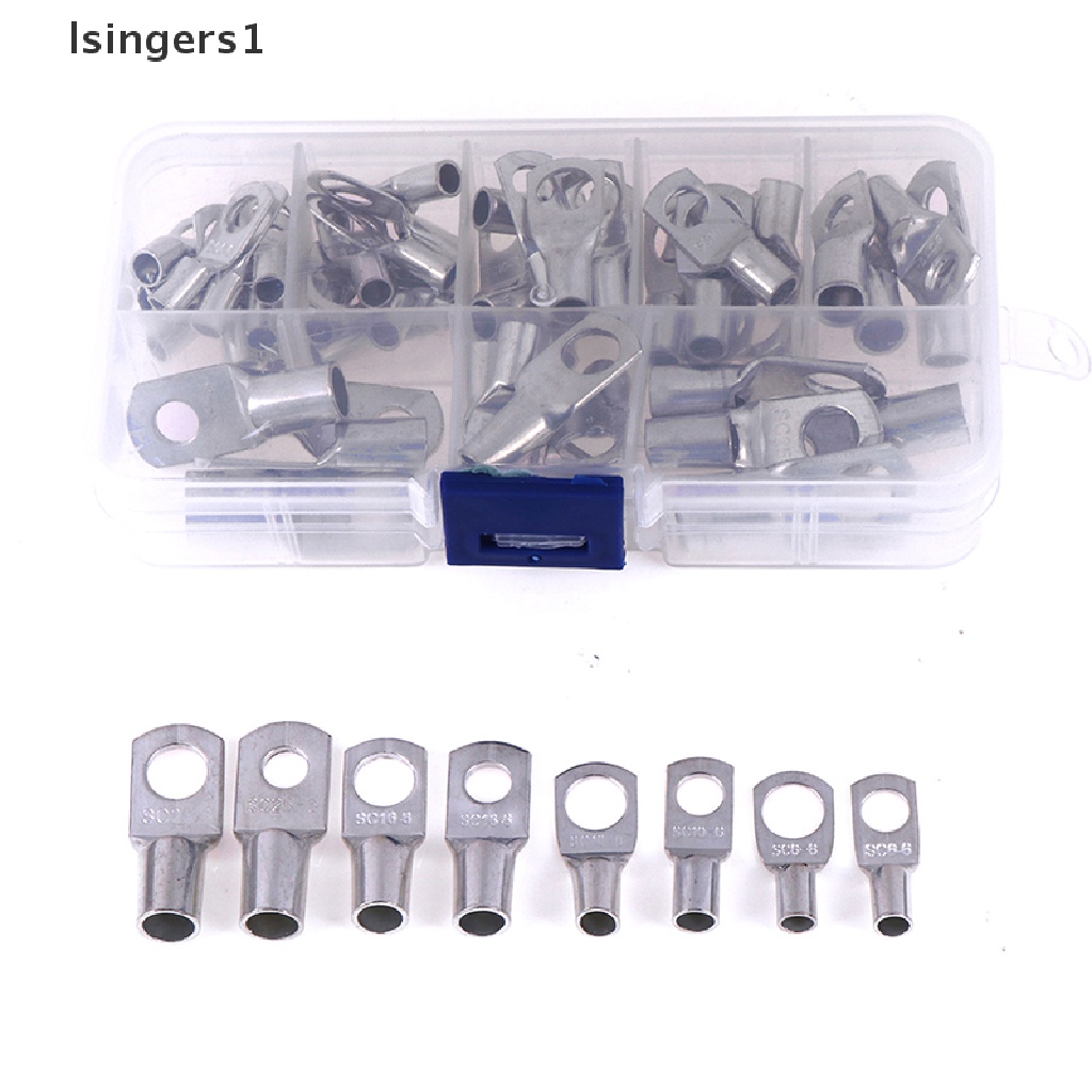 (lsingers1) 60pcs Ring Konektor Terminal Kabel Listrik Bahan Tembaga