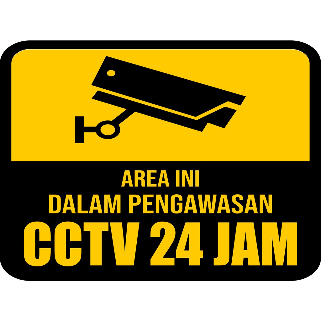 

STICKER AWAS CCTV STICKER CUTTING 20 x 15 CM