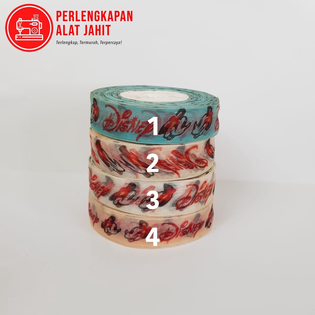 

(Meteran) Pita Organdi Motif Disney 1 inch = 25 mm | Pita Kado Bingkisan Seserahan Hampers