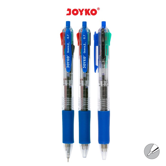 

TULIS-ALAT- BALL PEN PULPEN PENA JOYKO BP-283 QUACO 2 0.7 MM 4 WARNA COLORS -ALAT-TULIS.