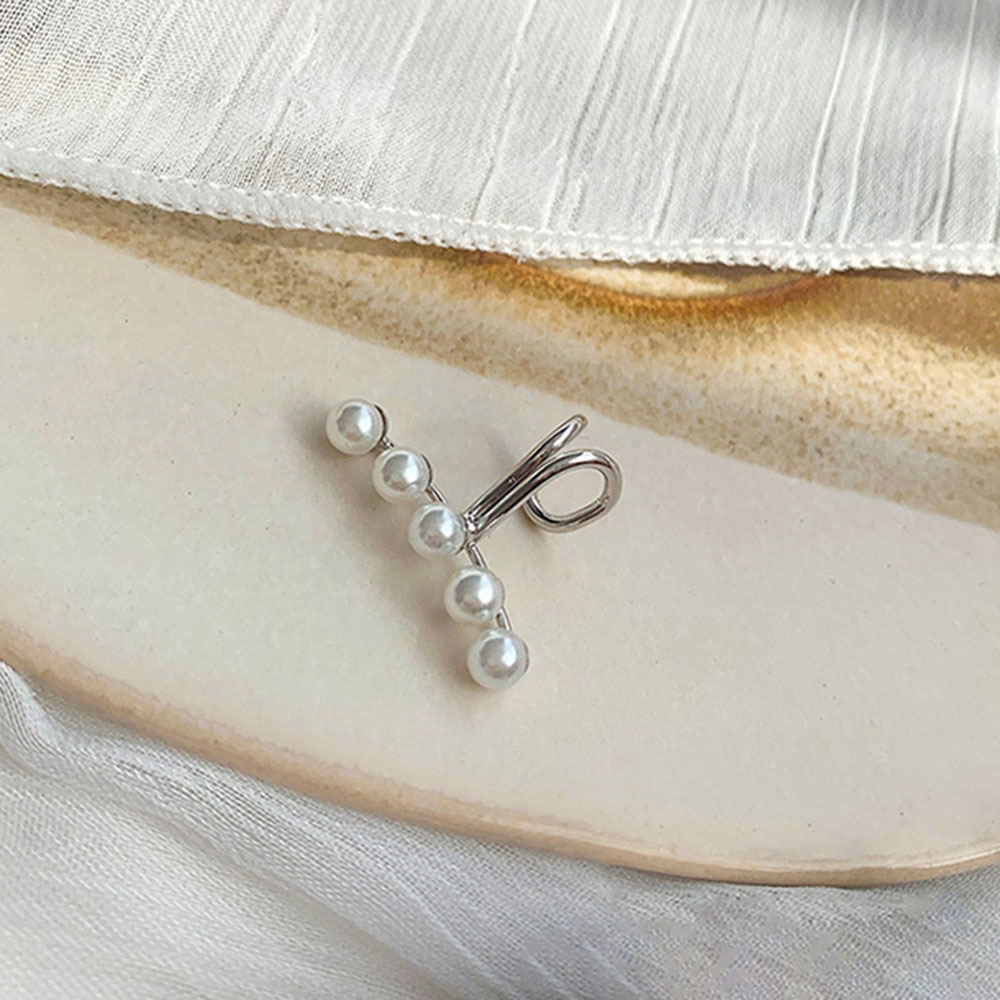 Needway  Chic Minimalist Party Jewelry Pearl Painless Ear Cuff