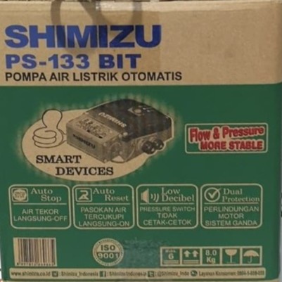 POMPA AIR BOOSTER OTOMATIS SHIMIZU PS 133 BIT / POMPA PENDORONG SHIMIZU PS-133 BIT AUTOMATIS