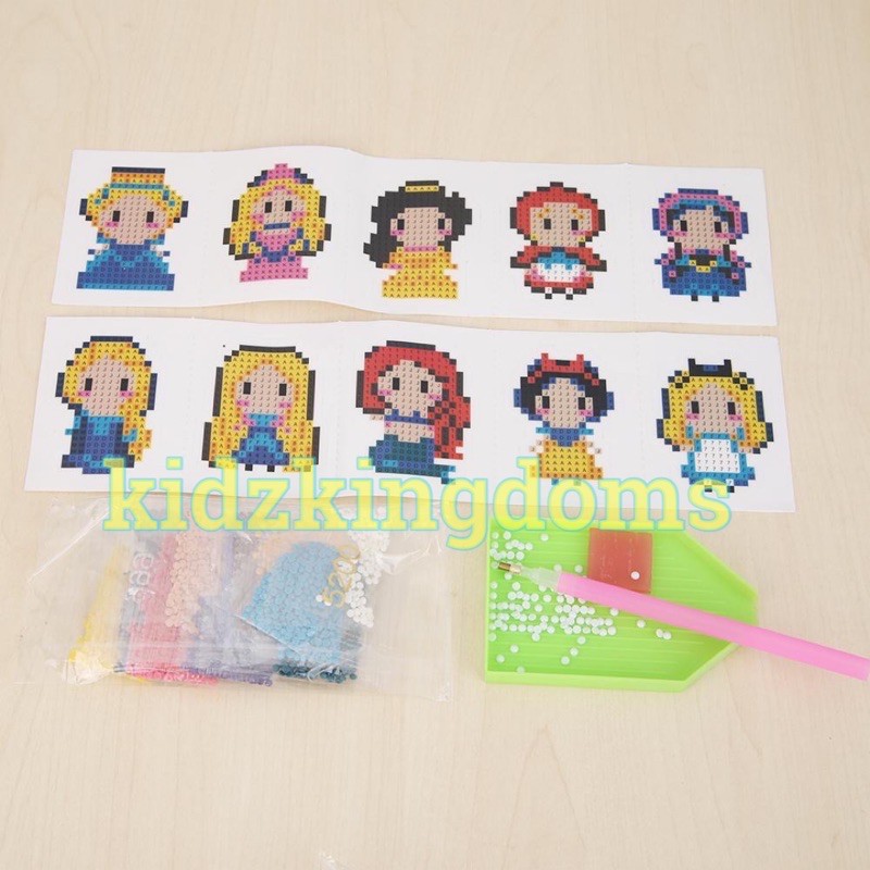 Mainan Anak DIY Diamond Painting Sticker Disney Princess