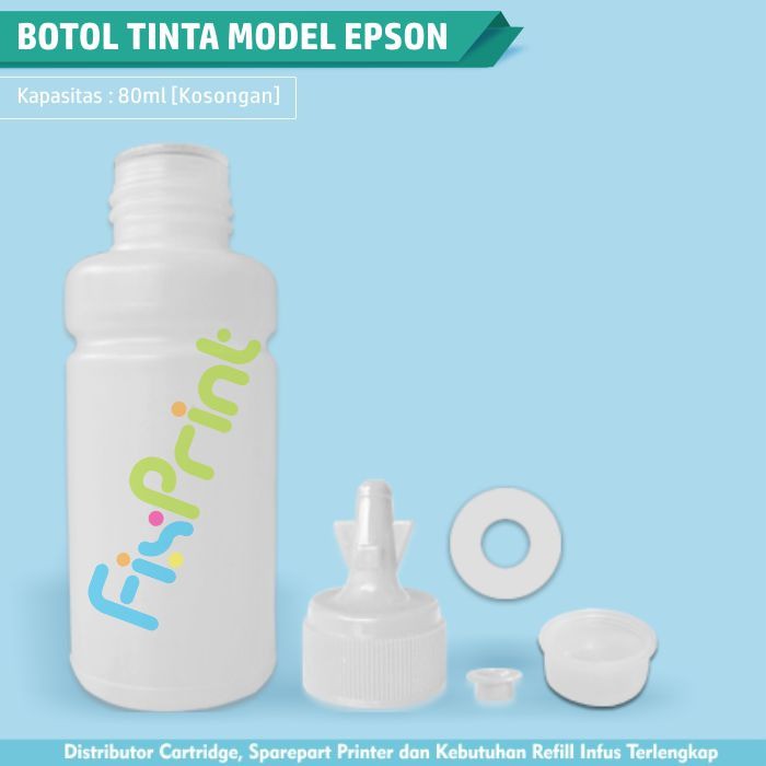 Botol Isi Ulang Tinta HDPE Model Epson L Series Original 80ml Murah