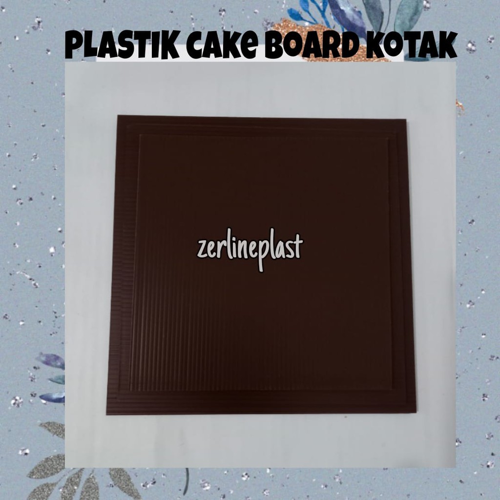 Cake Board KOTAK COKLAT / Alas Kue Tart Plastik / Tatakan Kue