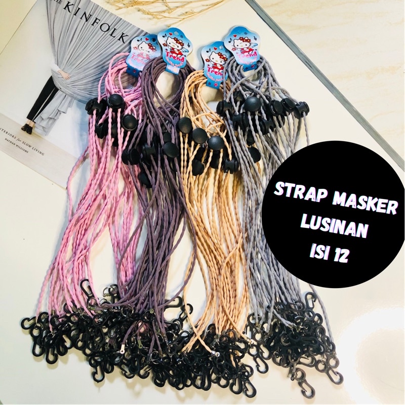 Strap Masker Tali Padi Lusinan Strap Masker Boba Strap Mask Ulir Strap Mask Padi
