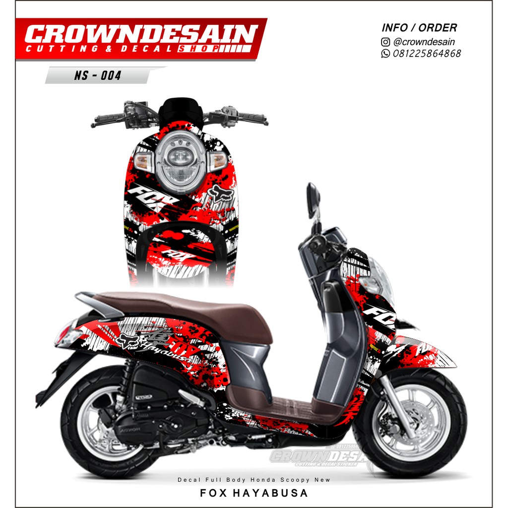 Paling Baru Stiker  Scoopy 2021 Full Body Aneka Stiker  Keren