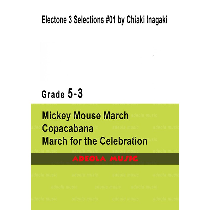 Buku Electone / (EST-28) ELECTONE 3 SELECTON 1 ‘CHIAKI INAGAKI’  / Electone Book / Buku Musik Stagea