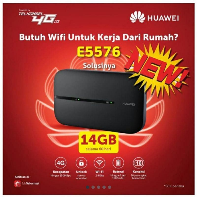 MODEM MIFI ROUTER 4G UNLOCK 5576 HUAWEI - MIFI MODEM ROUTER 4G UNLOCK ALL OPERATOR Pilihan Warna Chat Admin