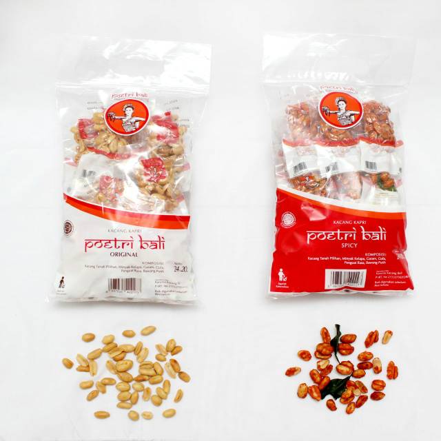 

Kacang poetribali 20gram pedas manis daunjeruk dan 20gram original