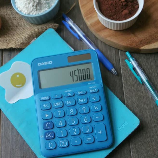 

New Promo-007 CASIO Colorful Calculator MS-20UC-Blue