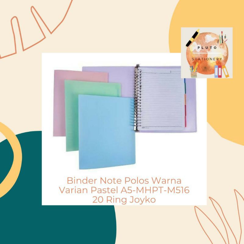 

Buku Binder ukuran A5 murah dan lucu untuk kuliah - polos warna pastel JOYKO (A5-MHPT-M516) 20 Rings