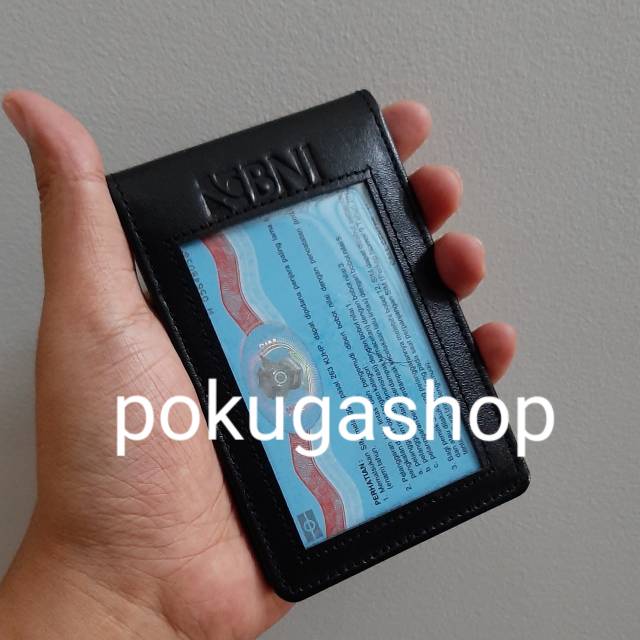 

Nametag kulit logo bank bni / name tag kulit bni / id card holder bni