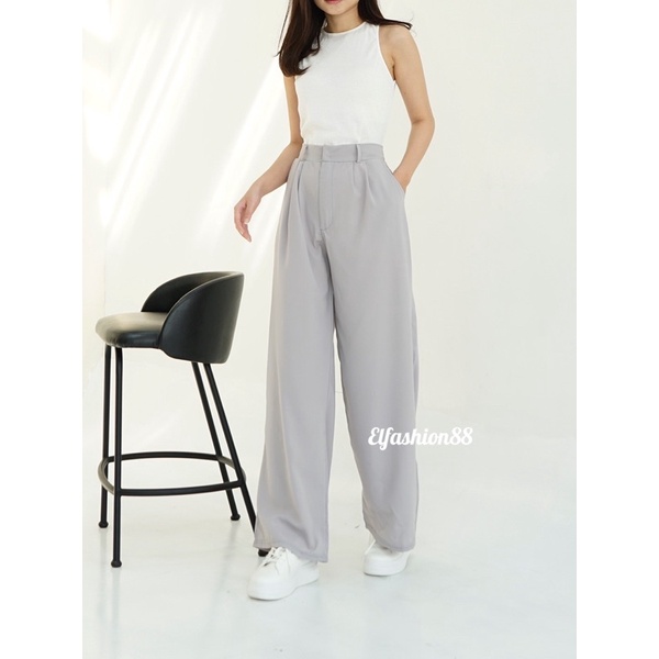 Trouser Pants Bibie Celana Kulot Highwaist Premium