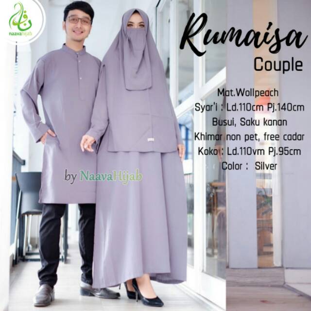 Gamis syari couple suami istri Rumaisa Cp