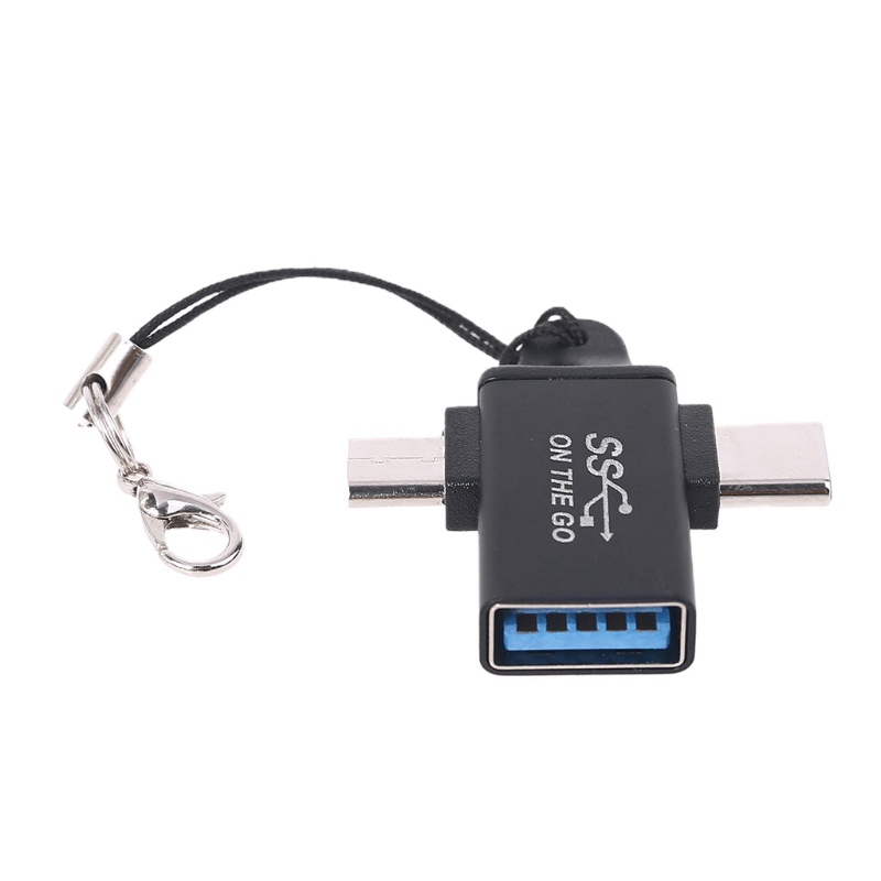 zzz 2in1 90 Degree Micro USB Type C OTG Adapter Converter for Cellphone Tablet PC