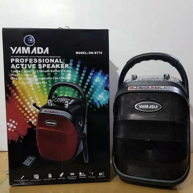 YAMADA DM-BT70 PROFESSIONAL ACTIVE SPEAKER PORTABLE MIC WIRELESS - BLUETOOTH